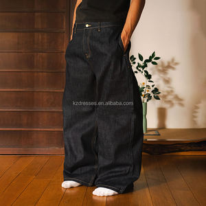 Jeans da Uomo Personalizzati in <span class=keywords><strong>Denim</strong></span> Cimosato Grezzo Giapponese di Cotone Vintage, Stile Streetwear Pesante con Ricami - Product Image 4