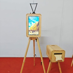 <span class=keywords><strong>Photomaton</strong></span> portable rétro en bois à double écran tactile pour DSLR et iPad, miroir selfie pour <span class=keywords><strong>location</strong></span> de <span class=keywords><strong>mariage</strong></span>, fêtes et événements - Product Image 3