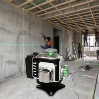 Niveau laser vert 4D professionnel 16 lignes avec mode inclinaison multi-angle pour l'inspection architecturale et la conception