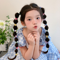 Ikat rambut kecil anak-anak, buah kartun warna permen pemegang ekor kuda lucu manis dalam stok Scrunchies aksesoris untuk anak-anak