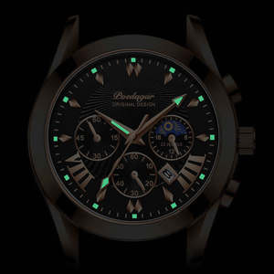 POEDAGAR 822 Three Small Dials Men Watch <b>Waterproof</b> PU Leather Strap Quartz Watches Stainless Steel Band <b>Wristwatch</b> - Product Image 6