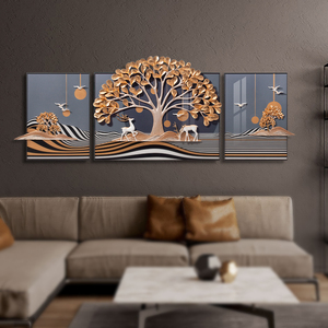 Poster artistico in resina 3D Relife con cornice in lega di alluminio per decorare le pareti del <span class=keywords><strong>soggiorno</strong></span> - Product Image 3