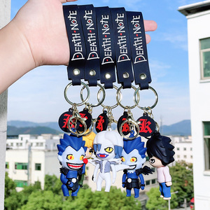 Porte-clés mini figurine PVC 5 couleurs de haute qualité, mignonnes figurines anime Death Note Light Yagami <span class=keywords><strong>L</strong></span> Lawliet <span class=keywords><strong>Ryuk</strong></span> pour la décoration de sac à dos - Product Image 5