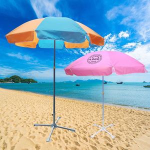 Parasol publicitaire 8 baleines gris pour hôtel, restaurant, parc - Product Image 1