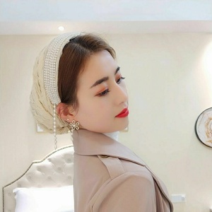 Fashionable, breathable, eco-friendly lace <b>headband</b> hat women, suitable for daily casual wear, all-season headwear - Product Image 1
