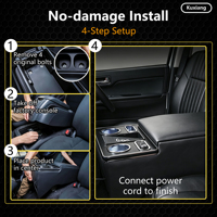Boîte de rangement pour accoudoir de console centrale avec porte-gobelets, compatible avec Hiace Wide Body et Hiace 200