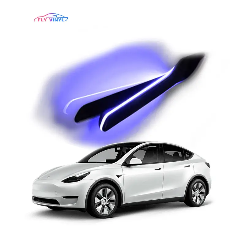 Hot Model 3 Y X S Accessoires Luxe Smart Auto Waterdicht Draadloos Koolstofvezel Kleurrijke Auto Tesla Elektrische Deurklink