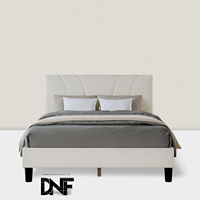 Cadre de lit moderne réglable et confortable, tête de lit rembourrée en velours, cadre en métal, lattes en MDF, design durable et écologique, sans sommier