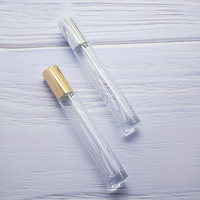 Flacon de parfum rond en verre épais vintage de 10 ml, rechargeable, de qualité supérieure, pour décanter les fragrances