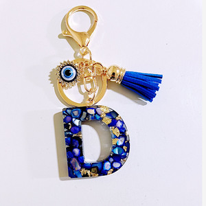 Nuevo Llavero con Colgante Ojo del Diablo 2026, Letras Inglesas, Resina Azul, 26 Letras del Alfabeto, Adorno para Colgar en Bolsos - Product Image 2