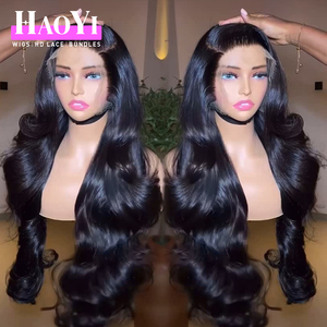 印度原生波浪卷发假发，30英寸高清蕾丝前额假发供应商批发，12A无胶原生处女发假发 - Product Image 2