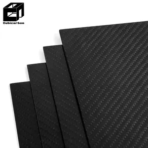 High Strength 100% Carbon Fiber Fabric Flexible Custom Thick 1mm 4mm 5mm 12mm Carbon Fibre Sheet For Sale