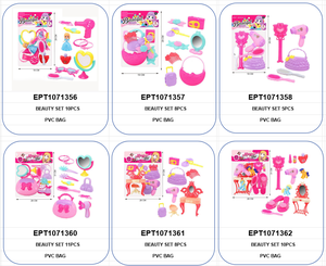 <span class=keywords><strong>Kit</strong></span> de maquillage de jeu de rôle EPT pour filles, ensemble de jouets de beauté princesse en plastique, sac à main, accessoires d'habillage, promotion Dollartoys - Product Image 3