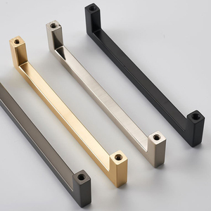 Poignées de porte de placard de cuisine en métal, quincaillerie de meubles d'usine, alliage de zinc, barre carrée - Product Image 5