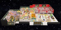 Peralatan Bermain Dalam Ruangan HELLO CAT Factory Supply, Perlengkapan Playground Indoor Besar yang Dapat Disesuaikan, Trek Go-kart, Area Video Game
