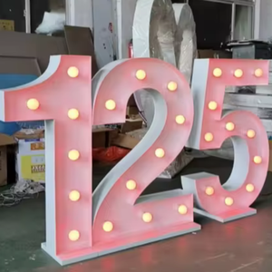 Lampes LED lumineuses en forme de chiffres et de lettres pour la décoration de fêtes d'<span class=keywords><strong>anniversaire</strong></span> - Product Image 2