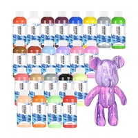 Ensemble de peinture acrylique Fluid Bear - Non toxique 60 ml pour toile, papier et verre - Fournitures d'art DIY pour enfants et adultes