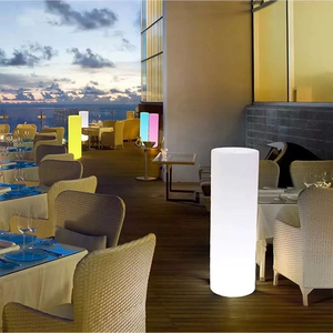 Éclairage rvb <span class=keywords><strong>colonne</strong></span> 3D jardin hôtel Bar mariage décoratif en plastique sans fil pilier d'éclairage extérieur rond Led colonnes lumineuses - Product Image 4