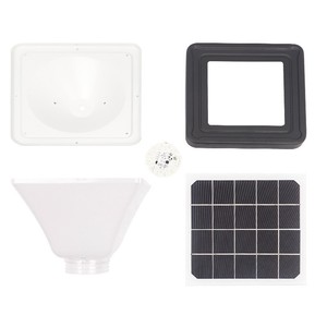 Lampes solaires à pilier 7W LED, lampe de jardin extérieure étanche, corps en plastique, montage semi-encastré - Product Image 2