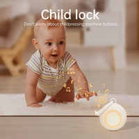 Machine à bruit blanc de voyage Sleep Sound avec lumière, batterie 1000 mAh, verrouillage enfant, veilleuse douce pour enfants et adultes