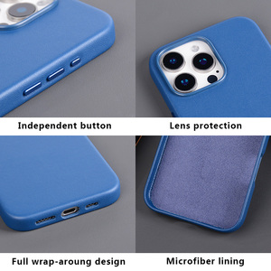 เคสโทรศัพท์หนังแท้หรูหราหลายสีสำหรับ iPhone 17 16 15 14 13 12 Pro XR XS MAX 8 7 plus - Product Image 3