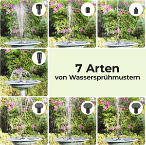 Bomba de fuente con panel solar de vidrio de 25W, motor sin escobillas, 260L/H, 200cm, kit de decoración sumergible para estanque de jardín exterior - Product Image 3