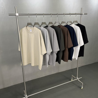 T-shirts personnalisés surdimensionnés et courts pour hommes, coupe décontractée, 100 % coton, coupe boxy, t-shirts épais