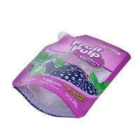 Pochettes à bec imprimées en gravure personnalisées pour boisson de jus de fruits-Sacs d'emballage debout liquides de qualité alimentaire Bouchon à bec étanche à l'humidité
