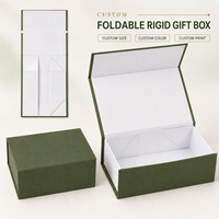 Boîte cadeau en papier kraft rigide pliable personnalisée avec design luxueux pliable, logo et insert