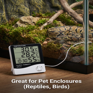 Termo-Higrômetro Digital LONN HTC-2 LCD à Prova d'Água com Memória Máx/Mín, Precisão de 1, Faixa de -10~+50 para Temperatura Doméstica - Product Image 1