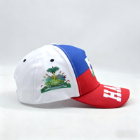 Casquettes de baseball 2026 – Cadeau pour les fans de football – Chapeau bob en polyester à bord souple réglable, protection solaire – Drapeau haïtien Heysey