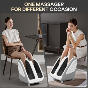 Foot Massager Leg And Foot Full Coverage Vibration Massage <b>Plug</b> <b>In</b> Grayish White Button Control - Product Image 5