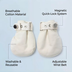 Guantes <span class=keywords><strong>de</strong></span> sujeción médica transpirables y acolchados, antiarañazos, <span class=keywords><strong>con</strong></span> correa <span class=keywords><strong>de</strong></span> bloqueo ajustable y cierre <span class=keywords><strong>de</strong></span> seguridad hospitalario - Product Image 4