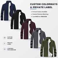 Veste polaire pour homme, taille plus, col montant, imperméable, respirante, personnalisable avec logo, vente en gros, automne/hiver
