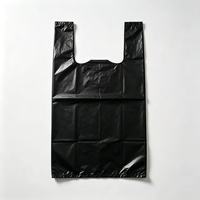 Sacs poubelles noirs jetables en PE avec poignées pour usage domestique