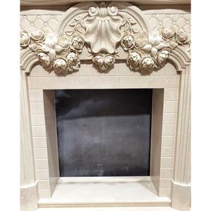 Moderno intagliato <span class=keywords><strong>a</strong></span> mano in marmo naturale intaglio camino decorazioni interne marmo camino mensola del camino per la casa - Product Image 4