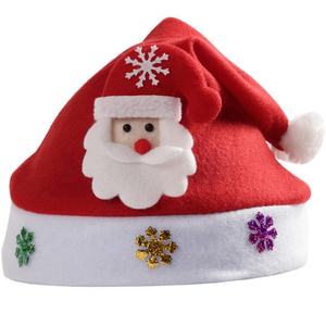 قبعة سانتا الجديدة المخصصة عالية الجودة الفاخرة المحشو للبيع بالجملة وتخصيصات ساخنة قبعة الكريسماس للبالغين - Product Image 1