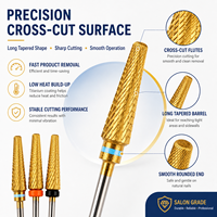 Outil de manucure professionnel YAQIN CE ISO avec logo personnalisé, embouts de ponceuse à ongles 3/32 5-en-1 combinés en carbure de tungstène 6,0 mm