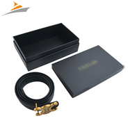 Boîte d'emballage recyclable avec couvercle rigide et base de luxe avec impression de logo personnalisé boîte d'emballage cadeau pour homme ceintures attaches