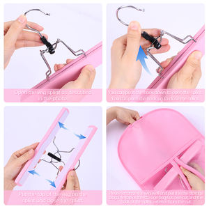 AliLeader定制标志超长无纺布透明聚氯乙烯假发包装袋头发延伸假发收纳袋带衣架 - Product Image 5