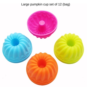 Moules en silicone mini <span class=keywords><strong>citrouille</strong></span> pour chiffon, qualité alimentaire, pour muffins et gâteaux, idéaux pour anniversaires et mariages - Product Image 5