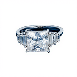 Luxury Fine Jewelry Sterling <b>Silver</b> <b>925</b> GRA Certification Iced VVS Moissanite Diamond Eternity Band <b>Rings</b> - Product Image 4