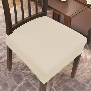 Fundas y Cojines para Sillas <span class=keywords><strong>de</strong></span> Comedor <span class=keywords><strong>de</strong></span> Poliéster Elástico <span class=keywords><strong>Ajustable</strong></span> e Impermeable, Juego <span class=keywords><strong>de</strong></span> 4 Piezas, Lavables y Extraíbles, Color Blanco Hueso - Product Image 2