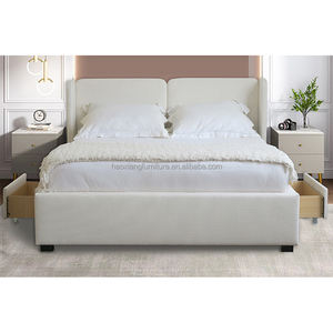 Мебель для спальни крылья изголовья мягкая кровать для хранения с ящиками - Product Image 1