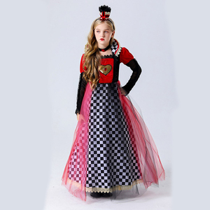 Costume di Halloween bambini <span class=keywords><strong>principessa</strong></span> Alice <span class=keywords><strong>regina</strong></span> rossa Costume <span class=keywords><strong>regina</strong></span> dei cuori Cosplay - Product Image 5