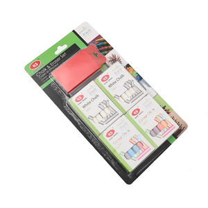 Set di gessetti bianchi senza polvere DC + gessetti colorati + gomma per lavagna per insegnanti, studenti e famiglie - Forniture per scrittura non tossiche - Product Image 2
