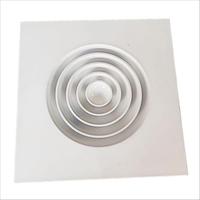 Diffuseur de plafond carré à rond en aluminium pour CVC, avec design réglable et durable, pour système de ventilation de climatisation centralisée