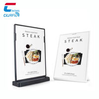 Support de menu personnalisé avec code QR imprimable A4 A5 A6 en acrylique/bois, panneau de menu de table, support d'affichage