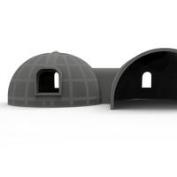 Dôme préfabriqué moderne en mousse de graphène EPS de luxe, résistant aux tremblements de terre, nouveau design, pour resorts paysagers et maisons résidentielles