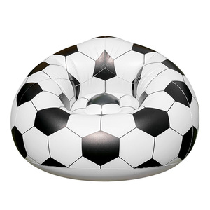 <b>Inflatable</b> Football <b>Sofa</b> 105x105x80cm PVC Flocked Air <b>Sofa</b> For Outdoor Relaxation Adult Use - Product Image 2